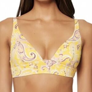 Sanctuary Mango yellow paisley bikini top size‎ XL